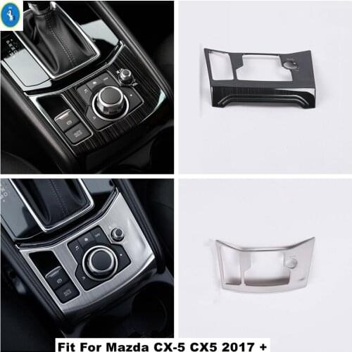 Central Console Control Gear Shift Box Panel Auto Interior Styling Accessories Fit For Mazda CX-5 CX5 2017 - 2021 Black / Silver