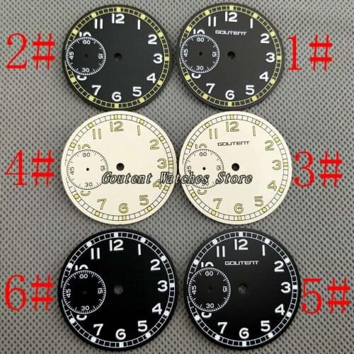 36.8mm Watch Dial Kit ETA 6497 Seagull ST36 Movement Sterile Watch Faces