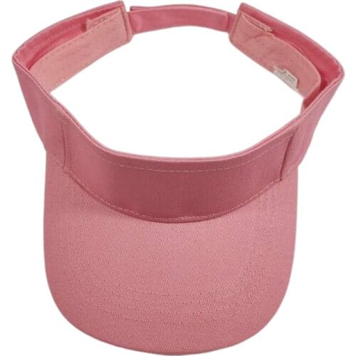 Wide Brim Children Summer Visor Hat Cotton Plain Sun Cap for Boys Girls 2-10 Years Pink Black White Yellow