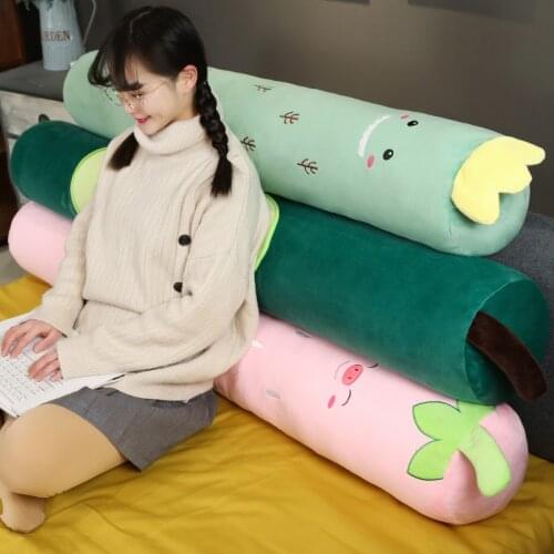 Food Plush Pillow Fruit Long Pillow Carrot Strawberry Avocado Sleeping Cushion Children Pregnant Woman Leg Reading Pillow Decor