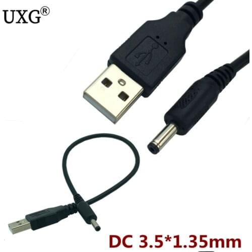 25CM 1m 2m USB to DC 3.5mm Power Cable USB A Male to 3.5mm x 1.35MM Jack Connector 5V Power short cable Supply Charger Adapter