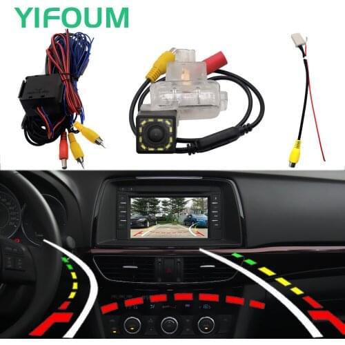 Fisheye Dynamic Trajectory HD Car Rear View Backup Camera For Mazda 6 2012 2013 2014 Car with 6.1" LCD & Original Factory Screen