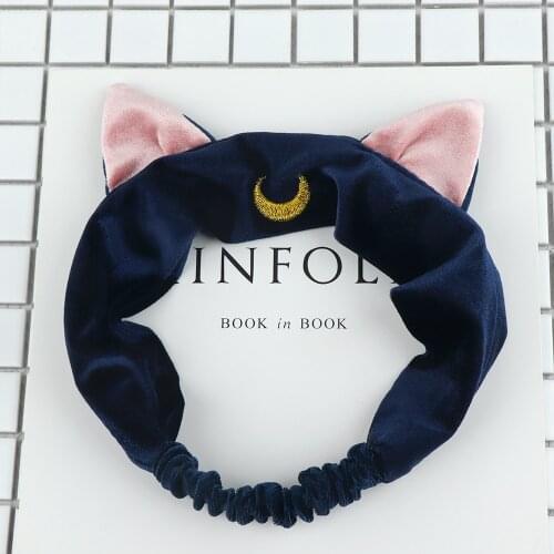 1Pcs Lovely Sailor Moon Hair Band Cute Ear Hairband Makeup and Washing Face Tools Girl Women Hair Accessories