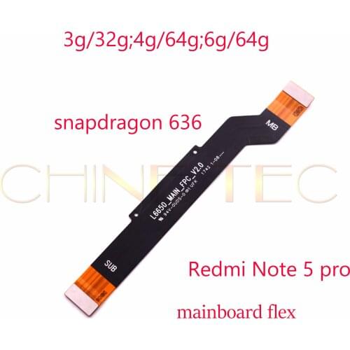Microphone power on off main board connector flex USB charging charger connector flex cable microphone For Redmi Note5 Pro