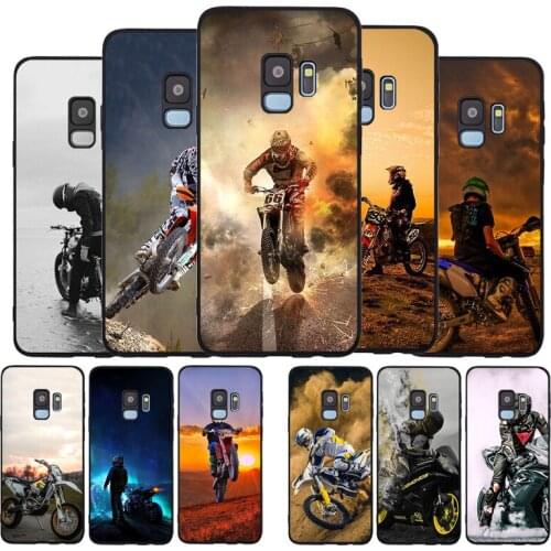 Moto Cross Motorcycle Soft Case For Samsung S20 S10 S9 S8 S7 S6 EDGE Plus Lite For Note 8 9 10 Cover A7 A8 A9 black Cases