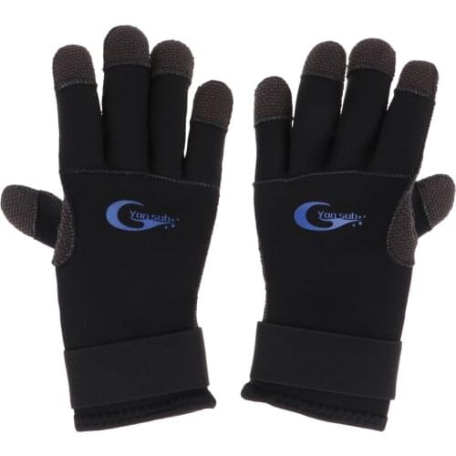3mm Neoprene Scuba Diving Gloves Wetsuit Gloves Five Finger Warm Gloves for Diving Surfing Snorkeling Spearfishing Fishing