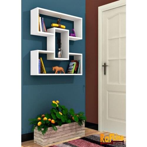 Shelf&Shelf MADE IN TURKEY Modern Shelf Color Options Living Room Wood Wall Book Holder Organizer Bookshelf Rack Bookcase