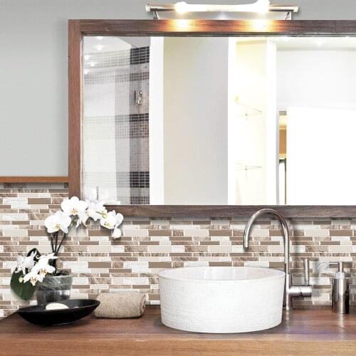 Cocotik 12"x12" Self Adhesive Wall Tile Peel and Stick Backsplash for Kitchen, 4 Sheets/Pack