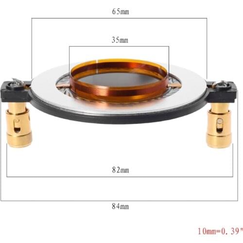 NONE 34.5 38 44.5 51.5 72 74 Core Tweeter Voice Coil Membrane Titanium Film Treble Speaker Repair accessories DIY Parts