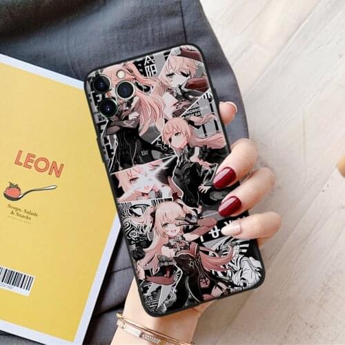 Fischl Genshin impact For IPhone Se 6 6s 7 8 Plus X XR XS 11 12 Mini Pro Max Glass TPU Soft Silicone Phone Case Cover Shell