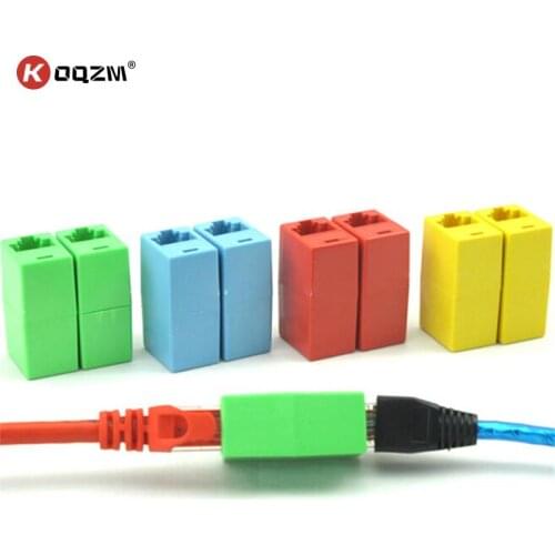 5pcs RJ45 CAT 5 5E 6 6a Extender Plug Network Cable Connector Network Ethernet Dual Straight Head Lan Cable Joiner Coupler