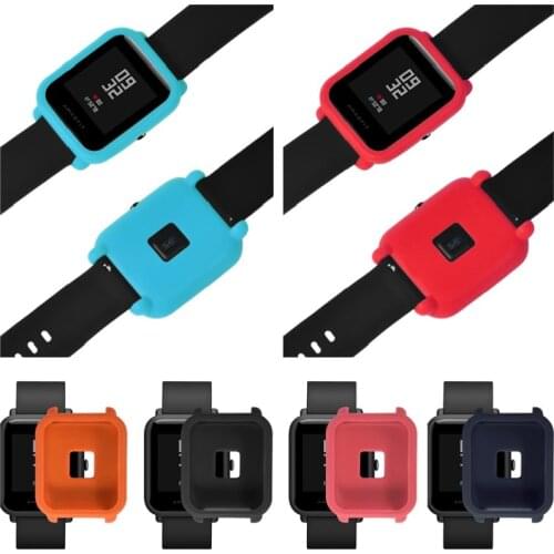 Smart Watch Full Protecter Case Slim Colorful Soft Silicon Case Cover Protect Shell For Huami Amazfit Bip PACE Lite Youth Watch