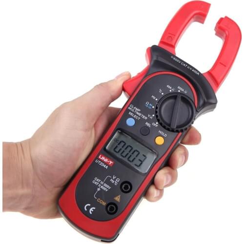 UNI-T UT204A Digital Handheld Clamp Multimeter Tester DMM Voltmeter Amp AC DC 600A Frequency And Temperature Measurment