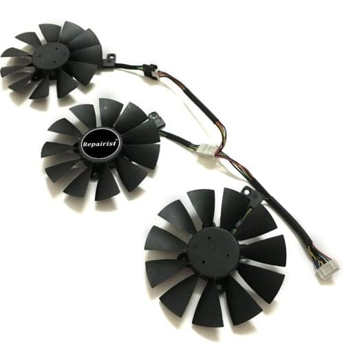 87MM T129215SU GPU VGA Cooler Graphics Card Fan For ASUS STRIX Raptor GTX980TI R9 390X/R9 390 RX480 580 Video Cards Cooling