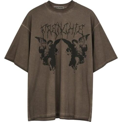 Vintage Core Y2k Yk2 Fairy T-shirts Goth Cyber Christmas Crop Top Fairycore Accessories Clothes Baby Tee Brown Grunge Mujer