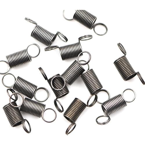 High Quailty 10Pcs/lot Stainless Steel Dual Hook Small Tension Spring Coil Tension Steel Small Mini Spring