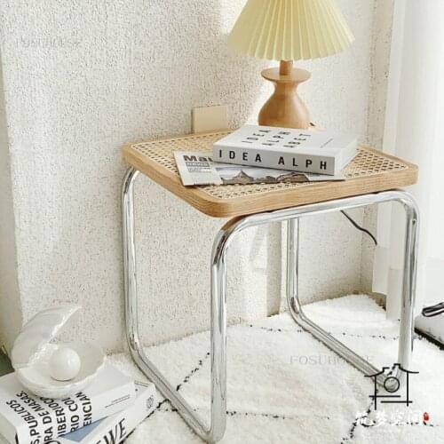 Japanese Living Room Stools Ins Solid Wood Rattan Home Furniture Ottoman Low Stool Dressing Stool Shoe Replacement Stool