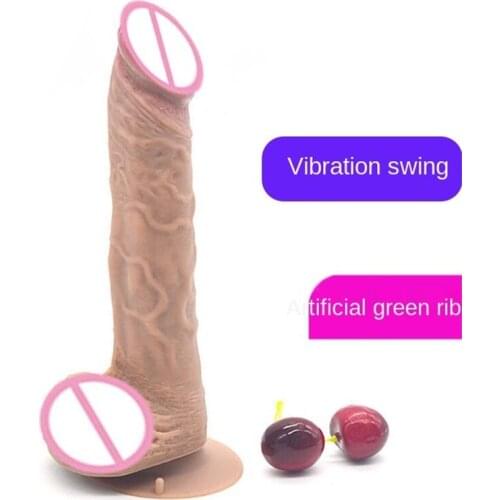 Female Vibration Realistic Dildo Sex Toy for Women Masturbation Massage Stick Swing Soft Penis Silicone Vibrator Adult Toys