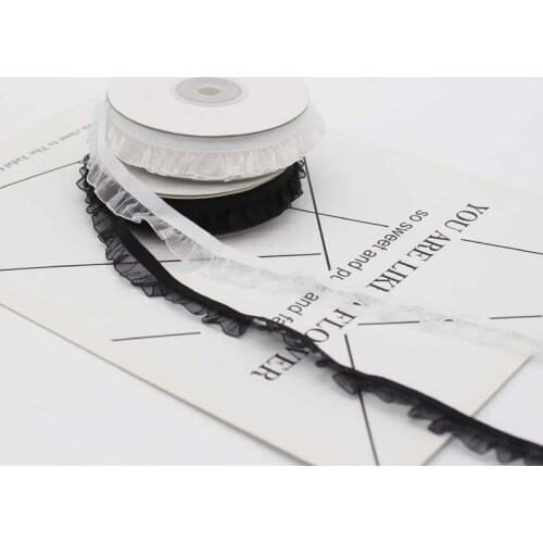 1Yards Elastic Lace Ribbon Guipure 1.5cm Elastic Lace Fabric Sewing Decoration Lace Trim Clothes For Wedding Dresses Crafts E03