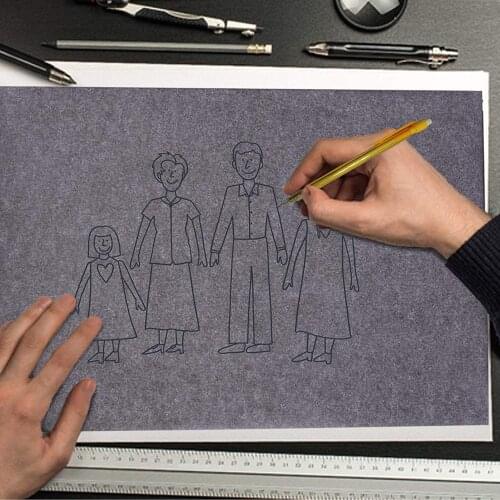 2020 25Pcs/Set Black A4 Copy Carbon Paper Painting Tracing Paper Graphite Painting Reusable Painting Accessories Legible Tracing