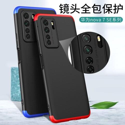 3 IN 1 Case For Huawei Nova 7 SE 5G CDY-NX9B Case 360 Full Protection Shockprrof Matte Cover For Huawei Nova 7SE NOVA7SE Coque