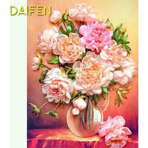 Full Square Diamond mosaic flower Full Round Diamond embroidery flower 5D DIY Diamond painting Cross stitch flower peony table