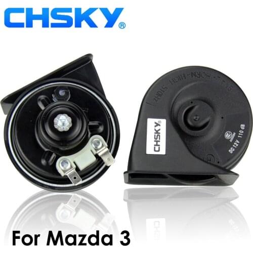 CHSKY Car Horn Snail type Horn For Mazda 3 2003 to 2017 12V Loudness 110-129db Auto Horn Long Life Time High Low Klaxon