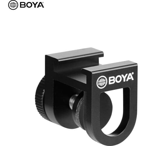 BOYA BY-C12 Universal Smartphone Cold Shoe Bracket Microphone Mounting Adapter Holder Aluminum Alloy for Cellphone Vlog Live