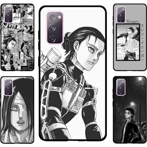 Eren Yeager Attack on Titan Case For Samsung Galaxy S20 FE S8 S9 S10 Plus S10e Note 10 Plus Note 20 S21 Ultra Cover