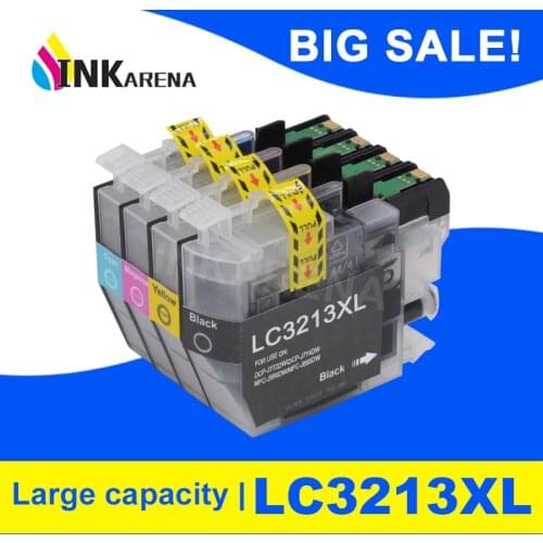 INKARENA Printer Dye Ink Cartridge For Brother LC3213 XL DCP-J772DW DCP-J774DW MFC-J890DW MFC-J895DW Full Ink Cartridges