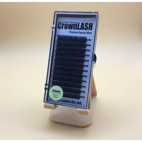 CrownLASH Black Volume Eyelash Extension C D 0.03 8-15mm Single size tray Russian 9D Volume Lash Soft