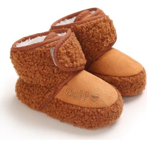 0-18M Baby Winter Warm First Walkers Cotton Baby Shoes Cute Infant Baby Boys Girls Shoes Soft Sole Indoor Shoes For Baby Kids