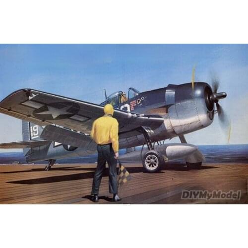 DIYMyModeI USA F6F hellcat shipboard propeller fighter DIY Handcraft Paper Model KIT Handmade Toy Puzzles Gift Movie prop