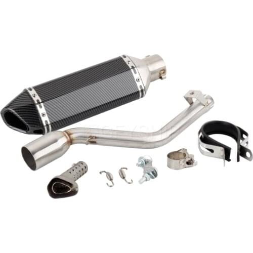 For Keeway TX 125 2012 - 2020 2021 TX125 Enduro / SM 12-21 TX 125 Escape Slip-on Motorcycle Exhaust Muffler With Mid Link Pipe