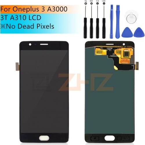 For Oneplus 3T LCD Display Touch Screen 100% New 5.5" Digitizer Assembly Replacement Accessory For One plus A3010 A3000 3 three