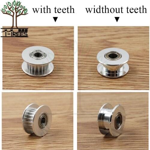 GT2 Type Passive Synchronous Wheel 16/20 Tooth Teeth Aluminum Timing Drive Pulley for 3D Printer Idler Pulley Wide 6mm/10mm