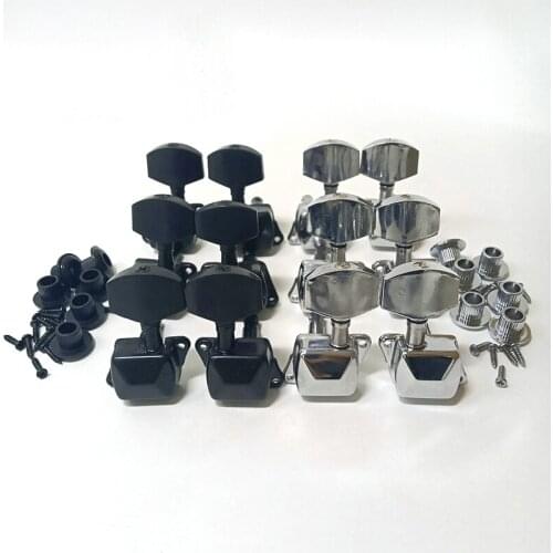 Instruments Guitar Accessories Folk Semi-enclosed Acoustic Guitar String Knobs Alloy String Knobs with Cover Accurate