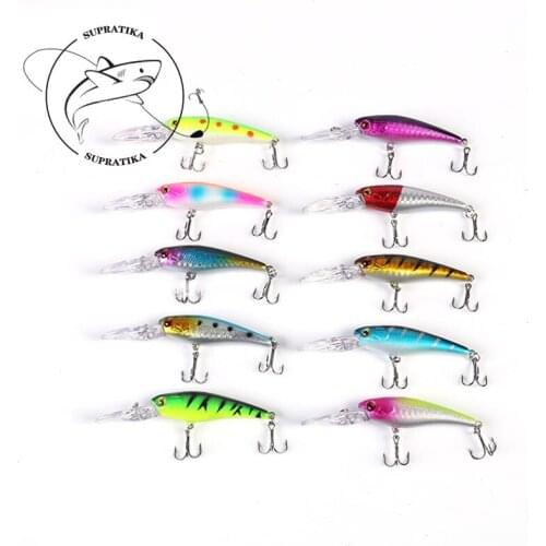 Artificial Minnow 7.3G/9CM High Quality Fishing Lure Hard Bait Diving Depth 0.5-1.5M Anti-Corrosion Bionic Plastic Fishing Lure