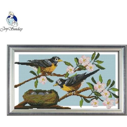 Joy Sunday Birds expectation Craft stitch painting cross stitch charts For Embroidery Needlepoint Set