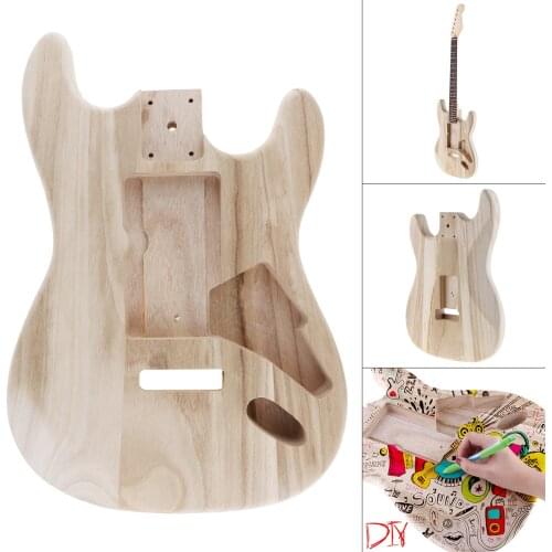 Maple Guitar Barrel Body Already Polished Punched for ST Electric Guitar DIY colorful paint Accessory Support Painting