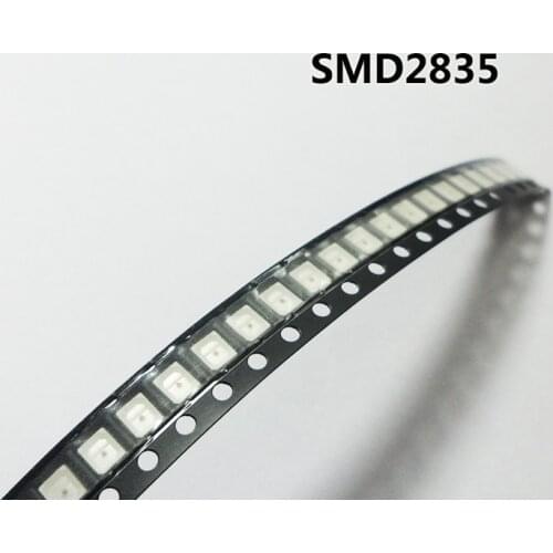 Hot 100PCS 14-18LM 2835 Red SMD LED 0.2W high bright light emitting diode chip leds for red color
