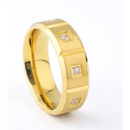 2021 USA Style Mens And Womens Fashion Jewelry Rings Gold Color 8mm Wedding Band Finger Ring Marriage Anniversary Gift