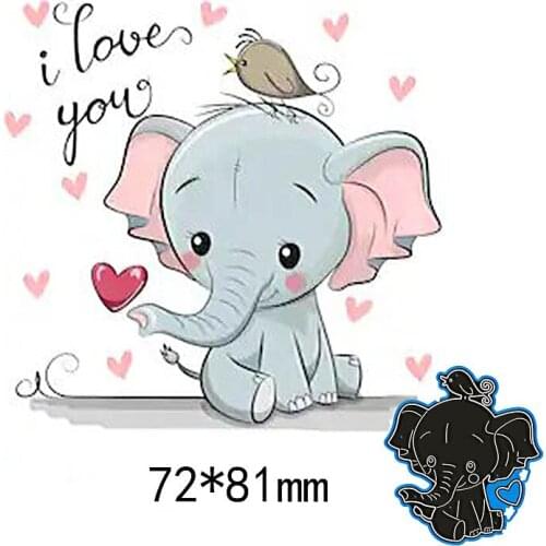MT Craft Cute elephant Metal Cutting Dies Stencils Scrapbooking Photo Album Decorative Embossing Paper Card Crafts Die Cut