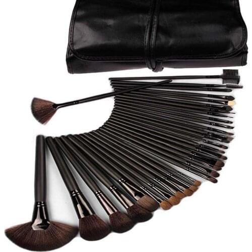 Wholesale new arrival 32 pcs Professional Makeup Brush kit Cosmetic Brushes + Pouch Bag Styling Tools 20sets/lot free shipping