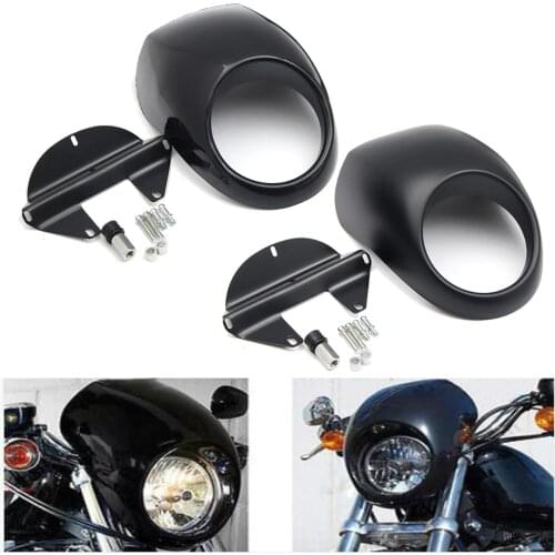 Motorcycle Head light Mask Headlight Fairing Front Cowl Fork Mount For Harley Sportster Dyna FX XL 883 1200 Motor Accessories
