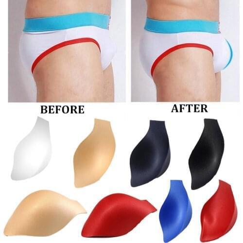 Invisible Penis Pouch Pad Gay Sexy Underwear Enhancer Pouch Penis Enlargement Soft Sponge Pad for Boxer Cuecas Slip Jockstrap