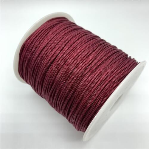 0.5mm 0.8mm 1.0mm 1.5mm Dark-Red Nylon Cord Rope Chinese Knot Macrame Cord Rope For Jewelry Making For Shamballa Bracelet