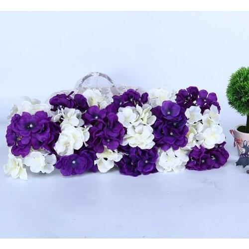 New Fashion Hydrangea row flower DIY wedding arch Setting wall decoration Road led flower T stage decorative Photo background