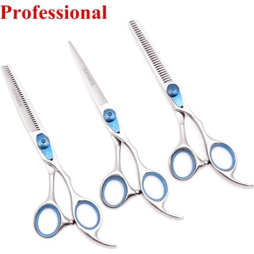 6.0'' Professional Hair Scissors 440C Hairdressing Scissors Barber Thinning Haircut Shears Hair Cutting Scissors Set 1015
