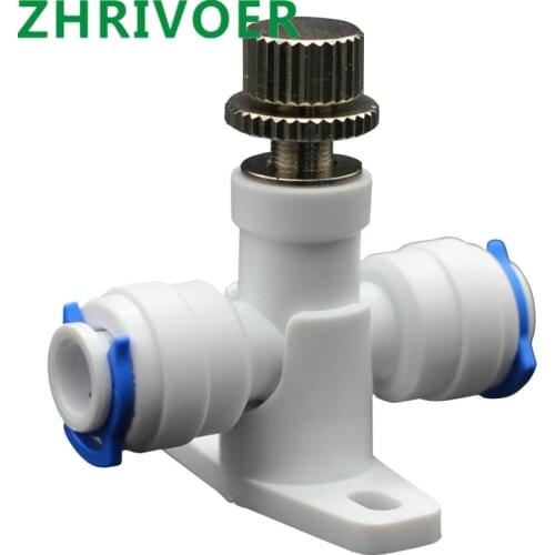 RO Water Flow Adjust Valve Regulator Waterflow Control Valve Connector Fitting Water Speed Controller Reverse Osmosis 1/4" Hose